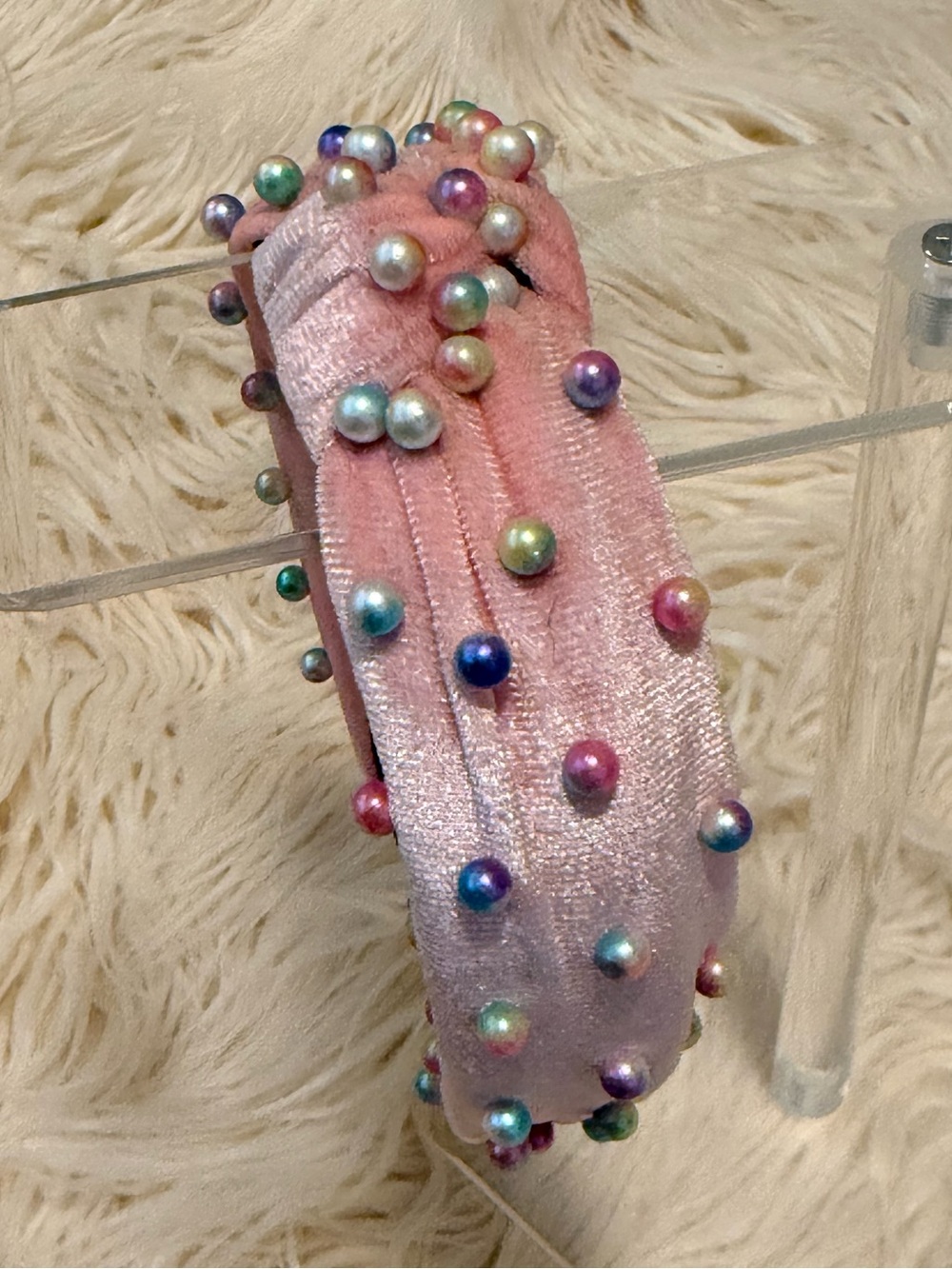 Pink Velvet Pastel Headband
